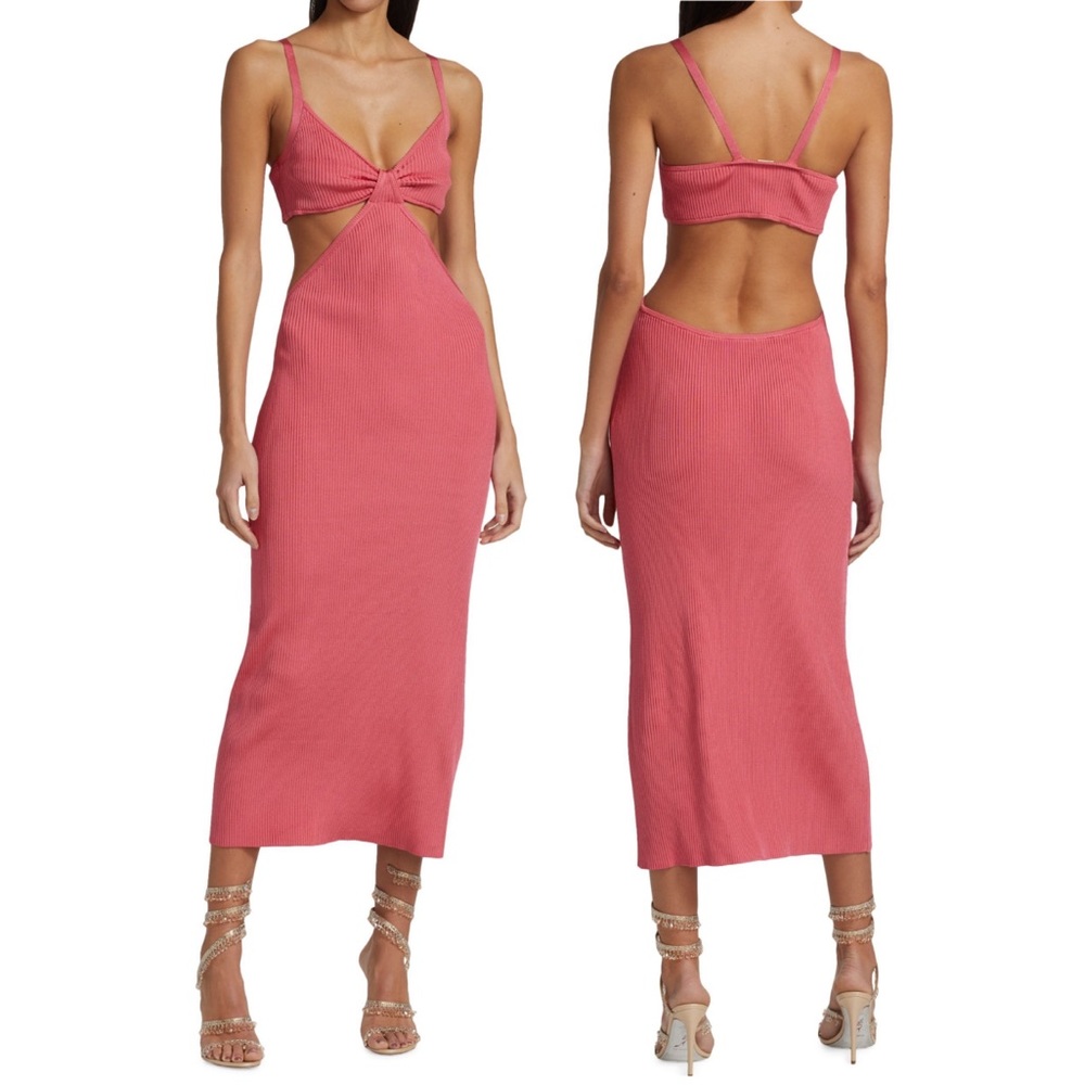 Cult Gaia Pink Cutout Dress